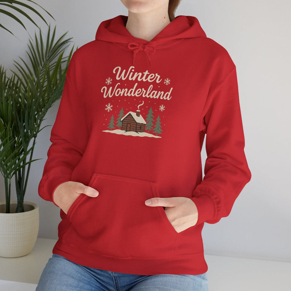 woman wearing a red sweatshirt