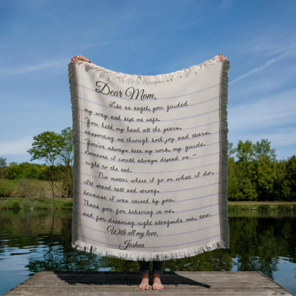 Personalized Woven Blanket – Gift for Mom - Endless Love Gifts Customizer Personalized Woven Blanket – Gift for Mom / Default / 46" x 56"