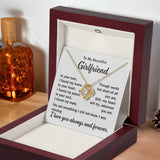 Love Knot Necklace – Girlfriend Gift - Endless Love Gifts Jewelry 14K White Gold Finish / Standard Box (No LED Light)