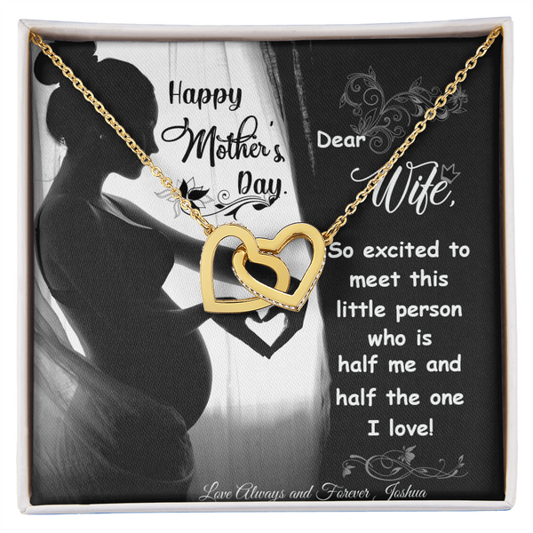 Stunning Interlocking Hearts Necklace - Endless Love Gifts Jewelry 18K Yellow Gold Finish / Standard Box