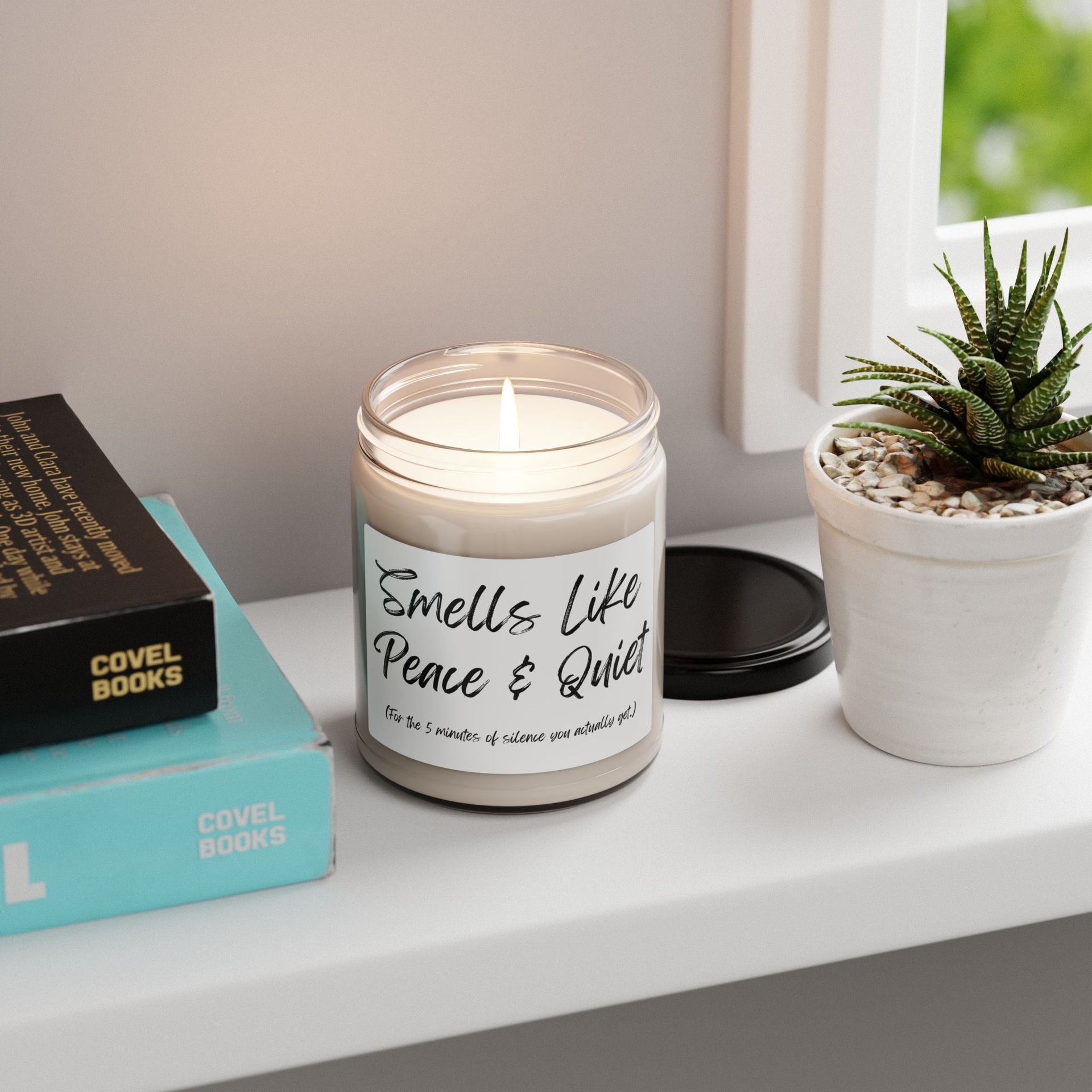 Candle sitting on a desk