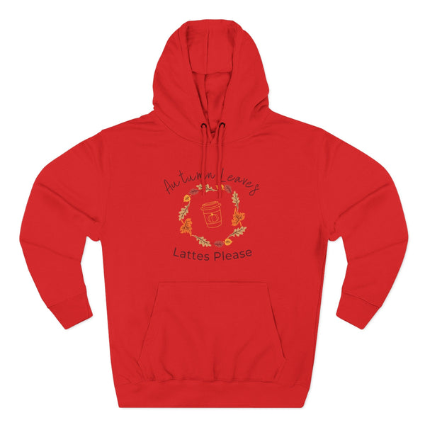 Red hoodie with a graphic design on a white background