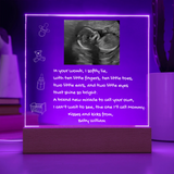 Custom Sonogram Plaque – New Mom Gift Idea - Endless Love Gifts Customizer Custom Sonogram Plaque – New Mom Gift Idea / Default / Corded LED Base