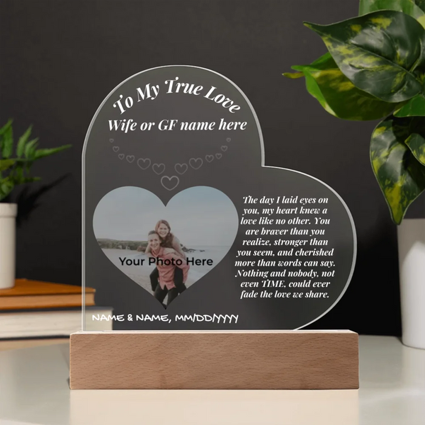 Personalized Heart Acrylic Plaque