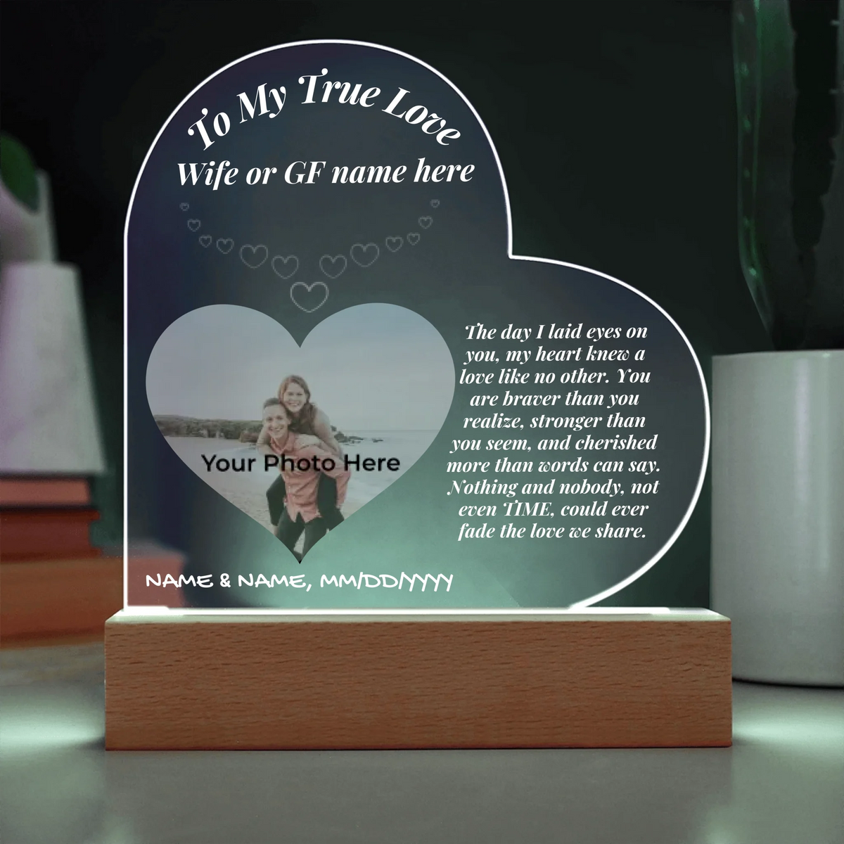 Acrylic Heart LED 14