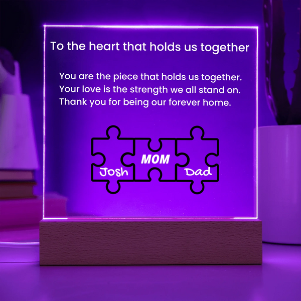 Acrylic Square with LED Base 8