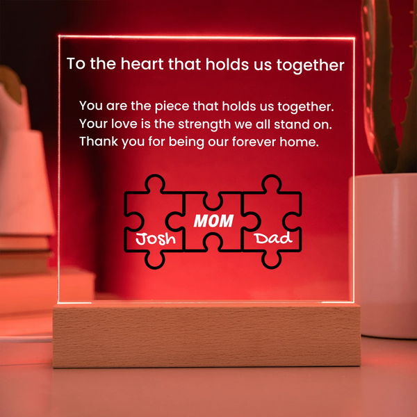 Acrylic Square with LED Base 9