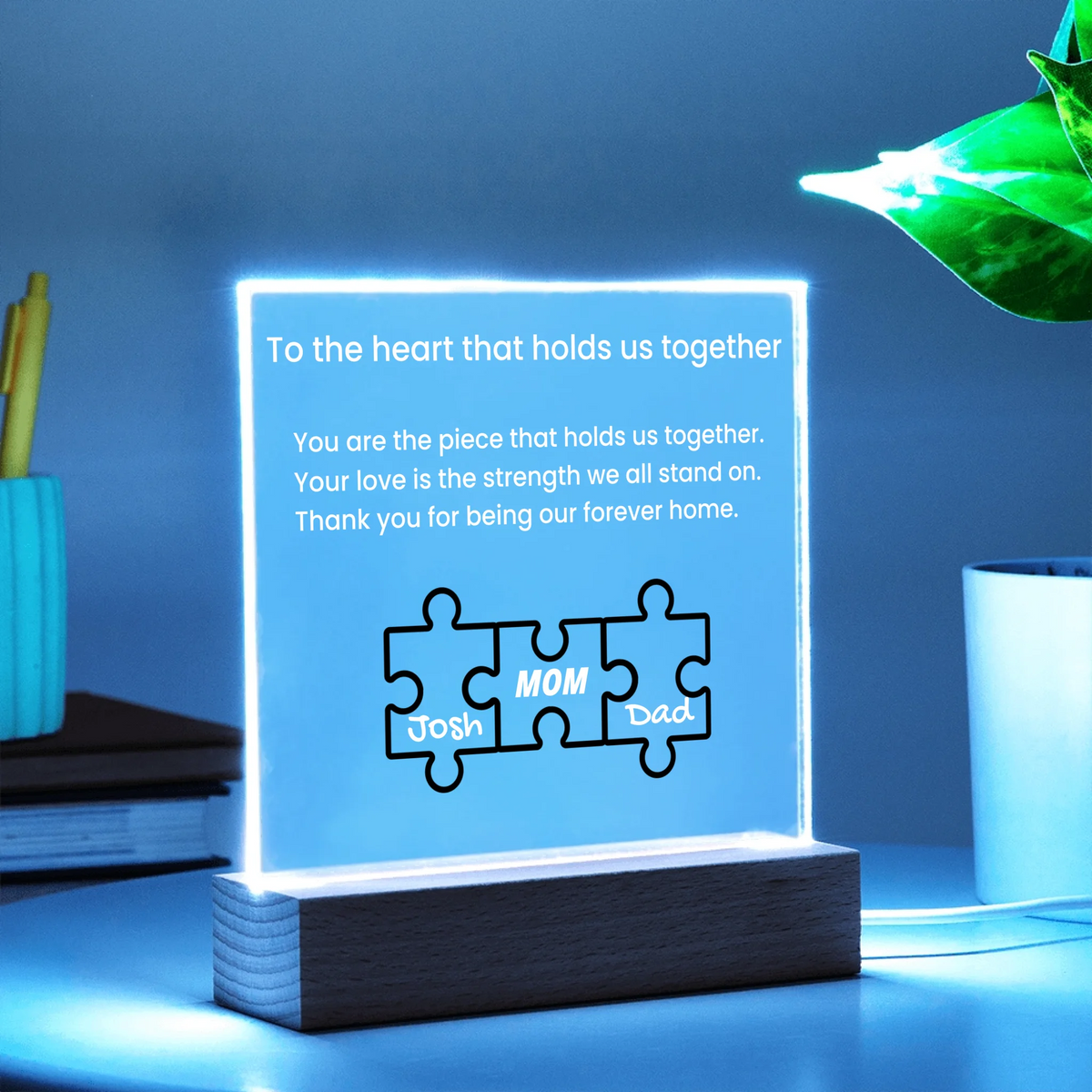 Acrylic Square with LED Base 11