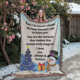 Romantic Christmas Woven Blanket