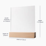 Measurement chart of a rectangular object with dimensions labeled