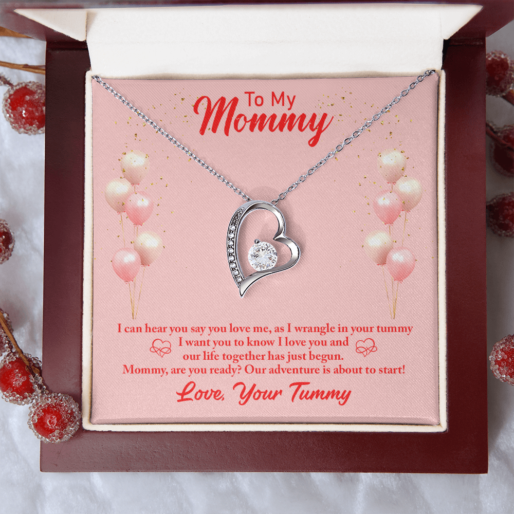 Forever Love Necklace – Gift for Mom-to-Be - Endless Love Gifts Jewelry 14k White Gold Finish / Standard Box