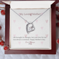Heartfelt Mother's Day Gift – Forever Love Necklace with Custom Name - PawsMartOnline Jewelry 14k White Gold Finish / Mahogany W/ LED Spotlight