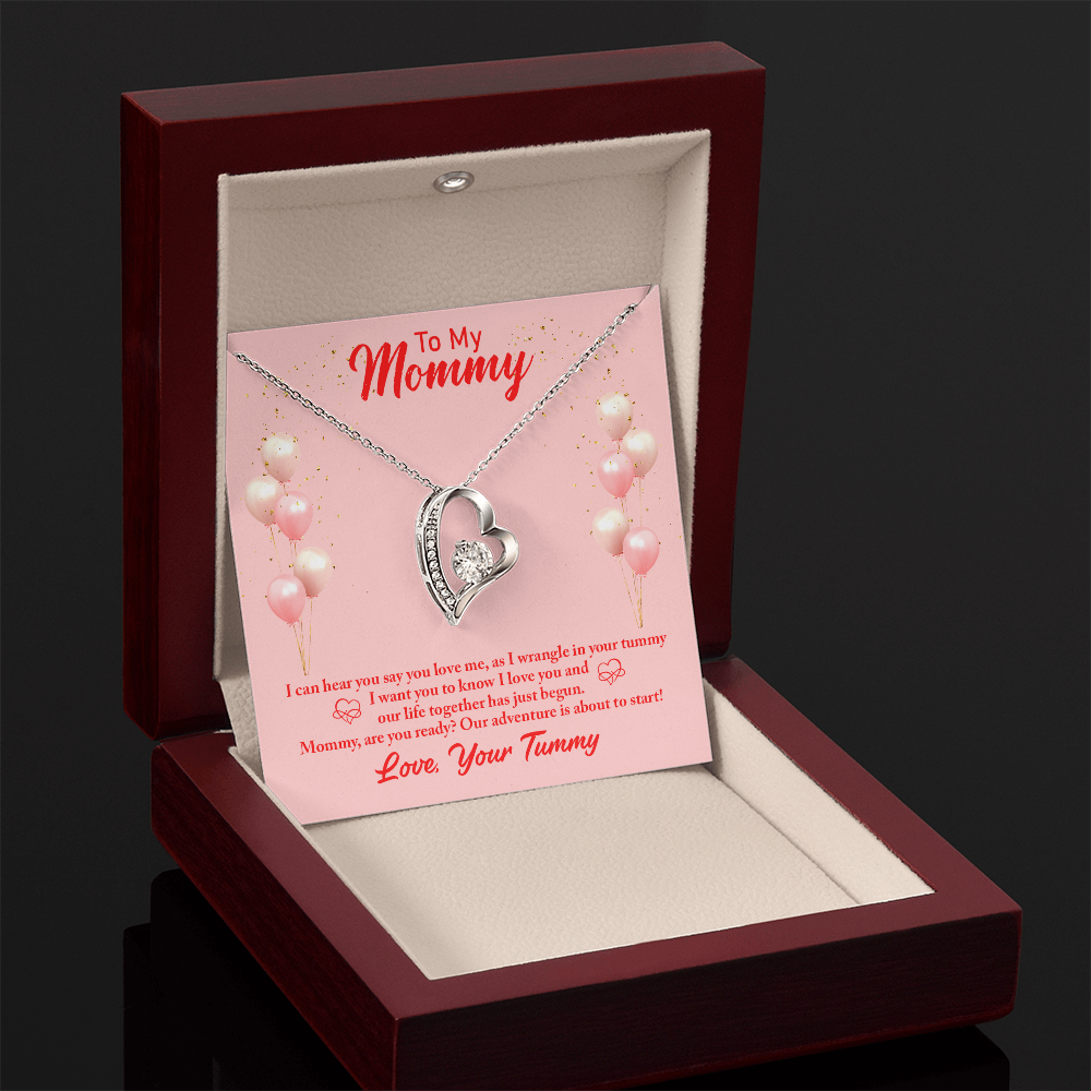 Forever Love Necklace – Gift for Mom-to-Be - Endless Love Gifts Jewelry 14k White Gold Finish / Standard Box