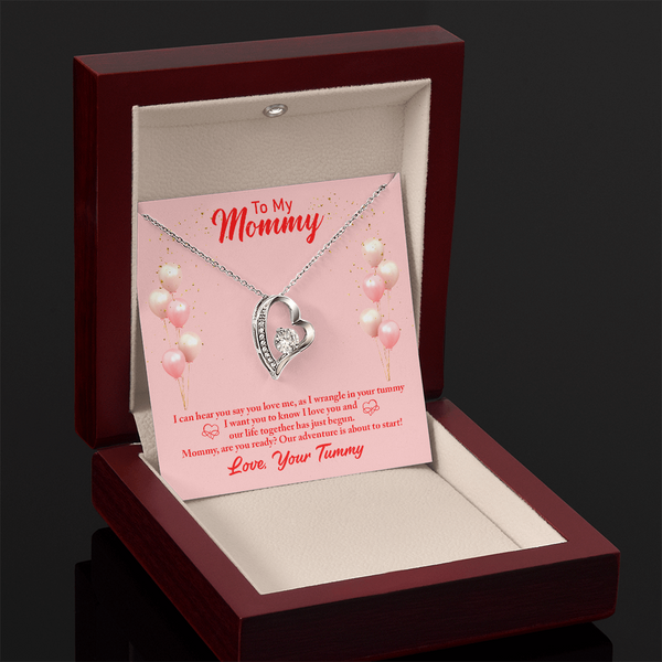 Forever Love Necklace – Gift for Mom-to-Be - Endless Love Gifts Jewelry 14k White Gold Finish / Standard Box
