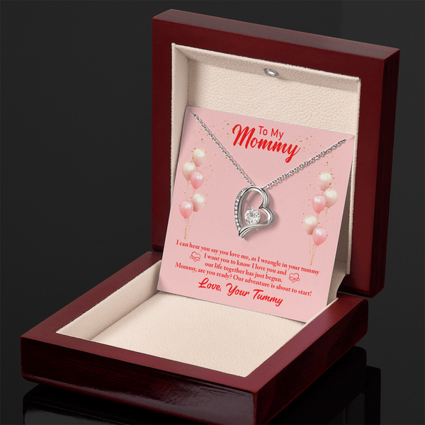 Forever Love Necklace – Gift for Mom-to-Be - Endless Love Gifts Jewelry 14k White Gold Finish / Standard Box