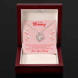 Forever Love Necklace – Gift for Mom-to-Be - Endless Love Gifts Jewelry 14k White Gold Finish / Mahogany W/ Spotlight