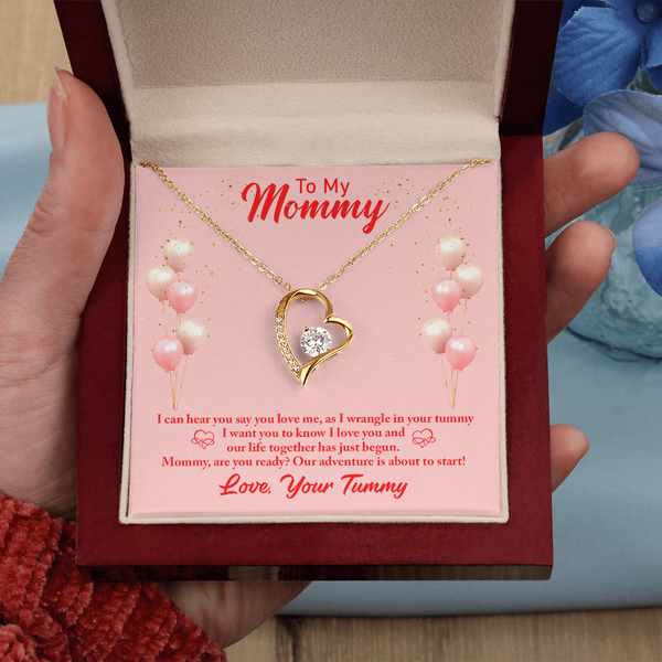 Forever Love Necklace – Gift for Mom-to-Be - Endless Love Gifts Jewelry 14k White Gold Finish / Standard Box