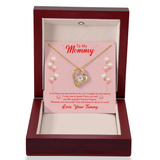 Forever Love Necklace – Gift for Mom-to-Be - Endless Love Gifts Jewelry 18k Yellow Gold Finish / Mahogany W/ Spotlight