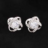 Love Knot Stud Earrings - Endless Love Gifts Jewelry Love Knot Earrings