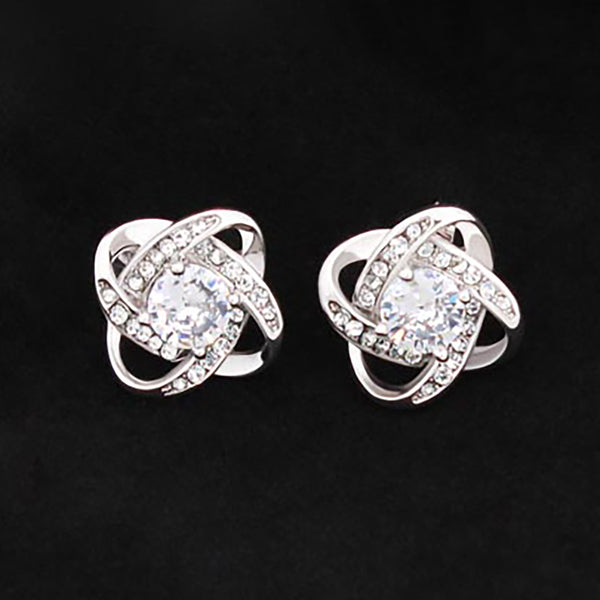 Love Knot Stud Earrings - Endless Love Gifts Jewelry Love Knot Earrings
