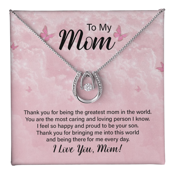 Elegant Mother’s Day Necklace – Custom Message Gift - PawsMartOnline Jewelry Two Tone Box
