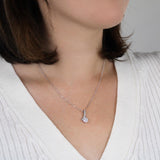 To My Love Beauty Necklace - Endless Love Gifts Jewelry Mahogany Box with LED Spotlight / 18K Yellow Gold Finish