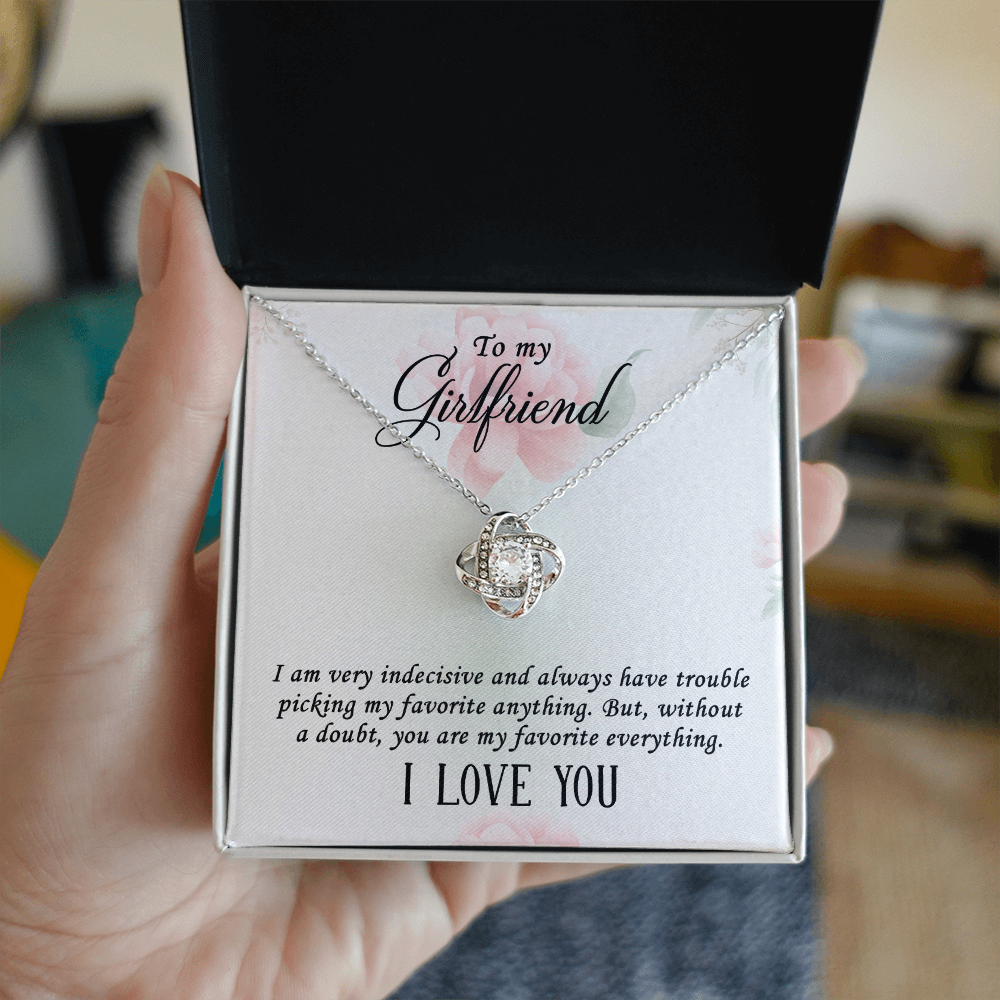 I Love you Girlfriend Necklace - Endless Love Gifts Jewelry 18K Yellow Gold Finish / Mahogany Box with LED Spotlight