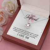 I Love you Girlfriend Necklace - Endless Love Gifts Jewelry 18K Yellow Gold Finish / Mahogany Box with LED Spotlight