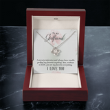 I Love you Girlfriend Necklace - Endless Love Gifts Jewelry 18K Yellow Gold Finish / Mahogany Box with LED Spotlight