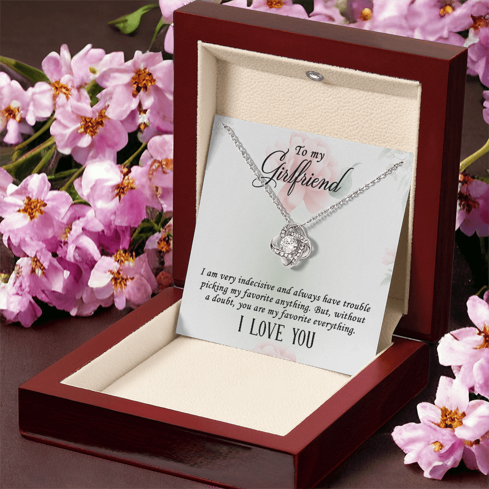 I Love you Girlfriend Necklace - Endless Love Gifts Jewelry 18K Yellow Gold Finish / Mahogany Box with LED Spotlight