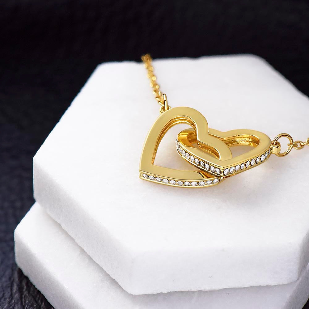 Stunning Interlocking Hearts Necklace - PawsMartOnline Jewelry 14k White Gold Finish / Standard Box