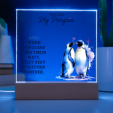 My Penguin Printed Acrylic Plaque - PawsMartOnline Jewelry Wooden LED Base (Battery)