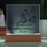Making Memories Square Plaque - Endless Love Gifts Jewelry Wooden LED Base (Battery)