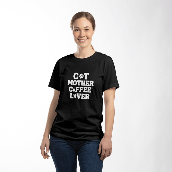 Black Coffee Lover T-Shirt – Gifts for Cat Lovers & Coffee Enthusiasts - Endless Love Gifts Jewelry Black / XS