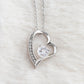 Heartfelt Mother's Day Gift – Forever Love Necklace with Custom Name - PawsMartOnline Jewelry 14k White Gold Finish / Mahogany W/ LED Spotlight