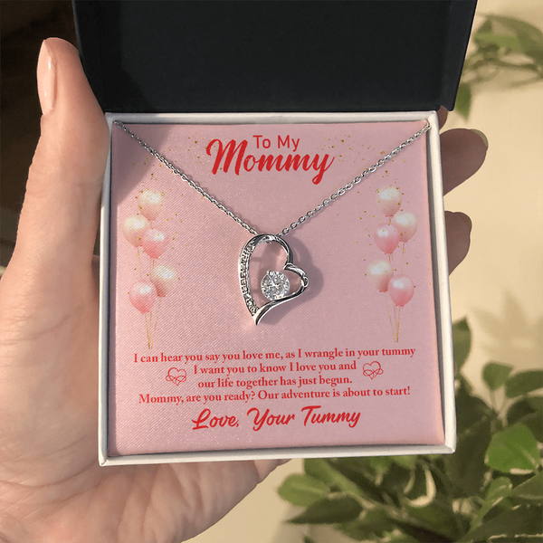 Forever Love Necklace – Gift for Mom-to-Be - Endless Love Gifts Jewelry 14k White Gold Finish / Standard Box