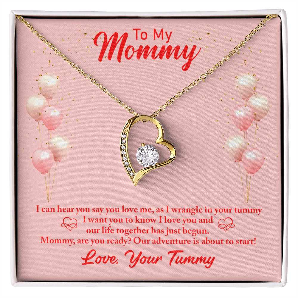 Forever Love Necklace – Gift for Mom-to-Be - Endless Love Gifts Jewelry 14k White Gold Finish / Standard Box