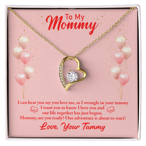 Forever Love Necklace – Gift for Mom-to-Be - Endless Love Gifts Jewelry 14k White Gold Finish / Standard Box
