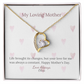 Heartfelt Mother's Day Gift – Forever Love Necklace with Custom Name - PawsMartOnline Jewelry 14k White Gold Finish / Mahogany W/ LED Spotlight