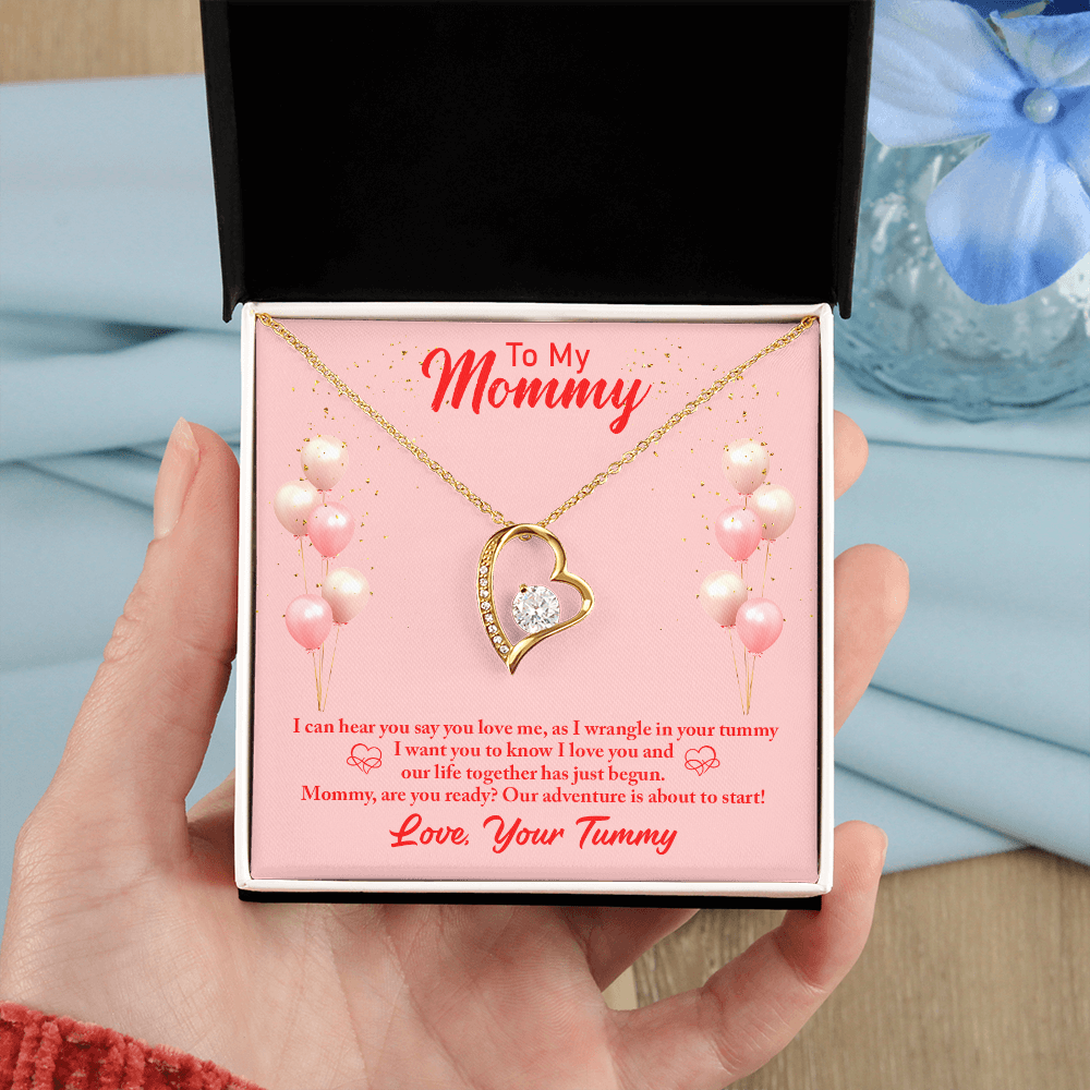 Forever Love Necklace – Gift for Mom-to-Be - Endless Love Gifts Jewelry 18k Yellow Gold Finish / Standard Box
