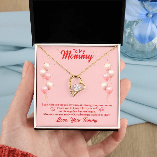 Forever Love Necklace – Gift for Mom-to-Be - Endless Love Gifts Jewelry 18k Yellow Gold Finish / Standard Box