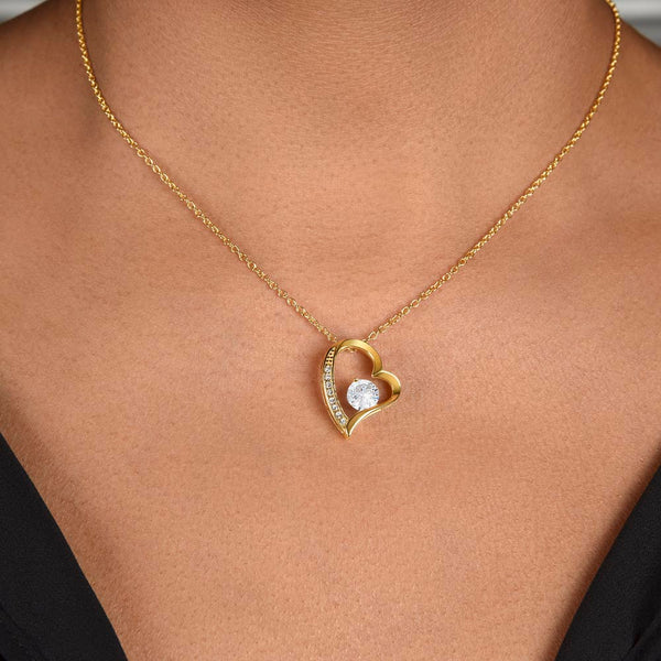 Forever Love Necklace – Gift for Mom-to-Be - Endless Love Gifts Jewelry 14k White Gold Finish / Standard Box