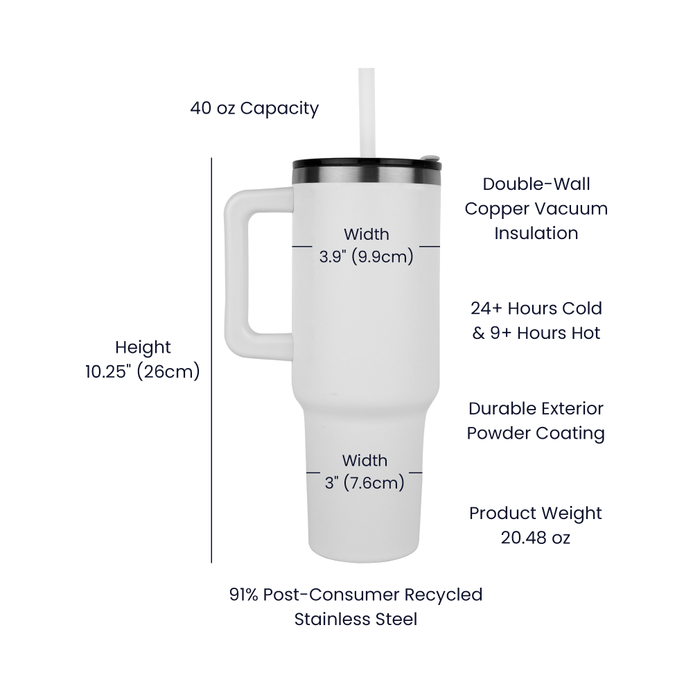 Coffee Lover Tumbler with Coffee Beans Design - PawsMartOnline Jewelry White