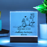 Making Memories Square Plaque - Endless Love Gifts Jewelry Wooden LED Base (Battery)