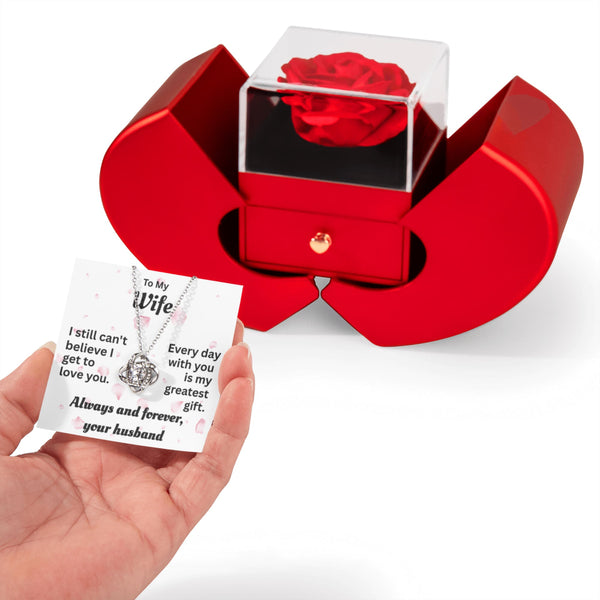 To My Wife Red Heart Rose Box