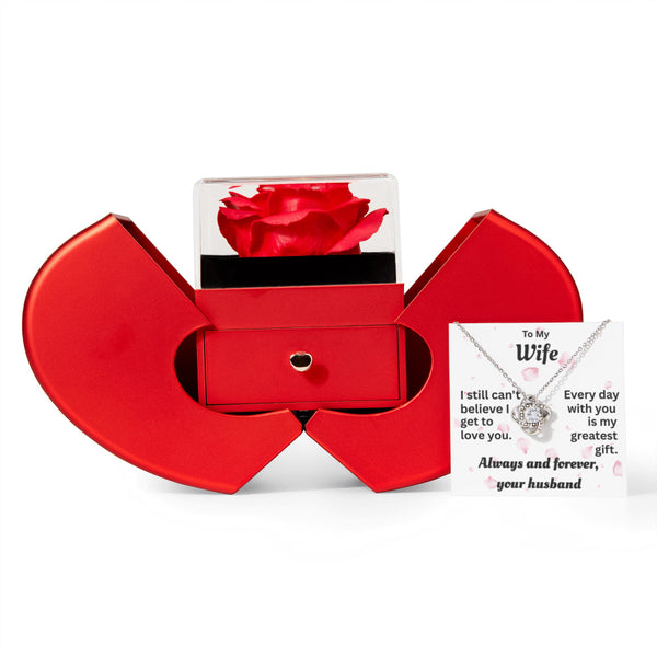 To My Wife Red Heart Rose Box