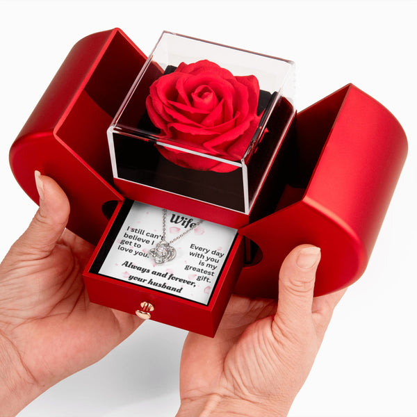 To My Wife Red Heart Rose Box
