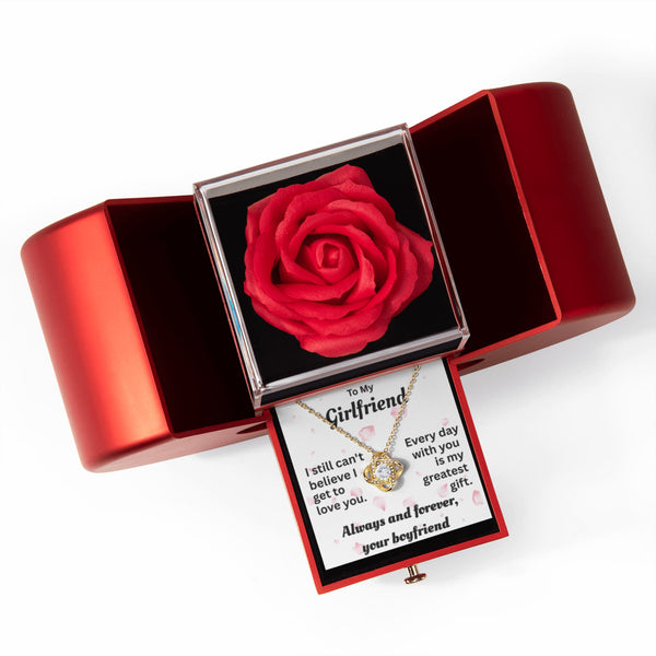 To My Girlfriend Red Heart Rose Box