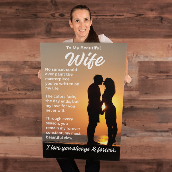 Beautiful Wife Sunset Canvas Art