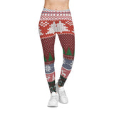 Leggings with Christmas pattern on a white background